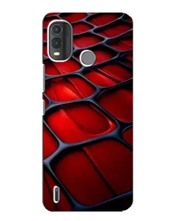 Чехол для Nokia G11 Plus с картинкой «Красная глянцевая сетка»