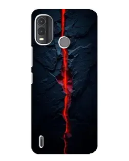Чехол для Nokia G11 Plus с картинкой «Kрасная лавовая трещина»