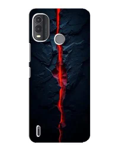 Чехол для Nokia G11 Plus с картинкой «Kрасная лавовая трещина»