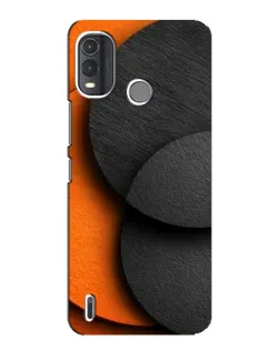 Чехол для Nokia G11 Plus с картинкой «Геометрия оранжевых кругов»