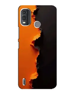Чехол для Nokia G11 Plus с картинкой «Оранжевый разлом»