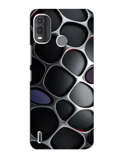 Чехол для Nokia G11 Plus с картинкой «Объемная темная решетка»