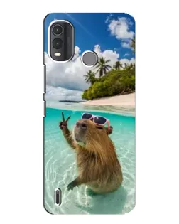 Чохол для Nokia G11 Plus з картинкою «Капібара на морі»