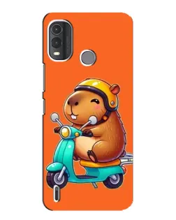 Чохол для Nokia G11 Plus з картинкою «Капібара на скутері»