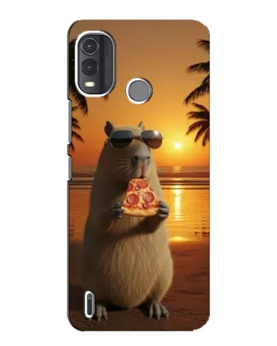Чохол для Nokia G11 Plus з картинкою «Капібара з піцою»