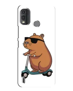 Чохол для Nokia G11 Plus з картинкою «Капібара на самокаті»