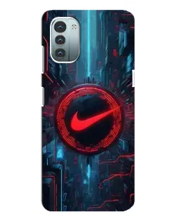 Чехол для Nokia G11 с картинкой «Техногенный стиль Nike»