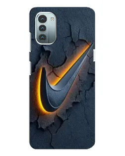 Чехол для Nokia G11 с картинкой «Объемный логотип Найк»