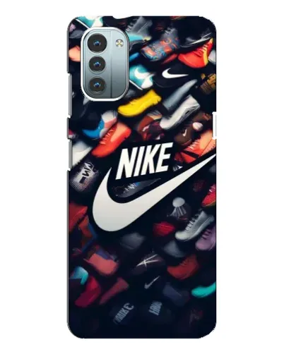 Чехол для Nokia G11 с картинкой «Коллекция кроссовок Nike»