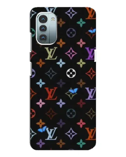 Чехол для Nokia G11 с картинкой «Цветная монограмма LV»
