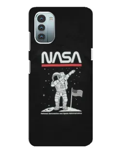 Чехол для Nokia G11 с картинкой «NASA — шагаем по Луне»