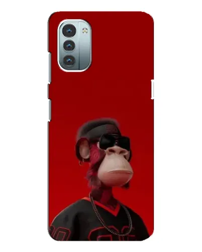 Чехол для Nokia G11 с картинкой «Bored Ape в красном»