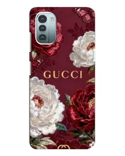 Чохол для Nokia G11 з картинкою «Gucci — бордові троянди»