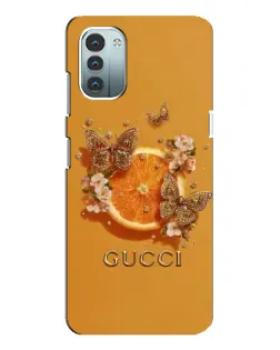 Чохол для Nokia G11 з картинкою «Gucci — золоті метелики»