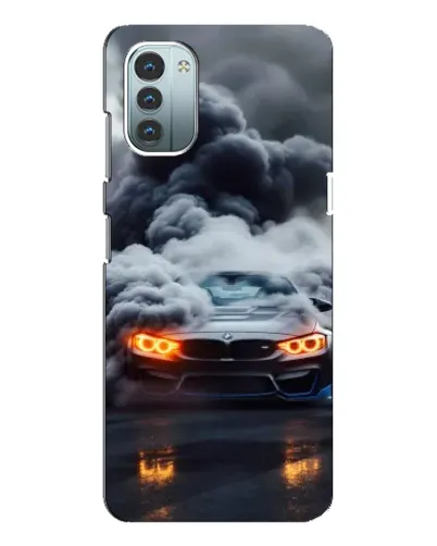 Чехол для Nokia G11 с картинкой «BMW в дыму»