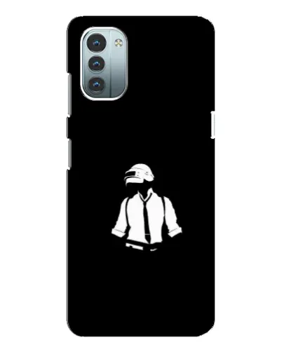 Чехол для Nokia G11 с картинкой «PUBG — белый шлем» Чехол для Nokia G11 с картинкой «PUBG — белый шлем»