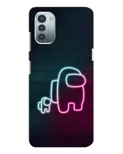 Чехол для Nokia G11 с картинкой «Among Us неон-арт»