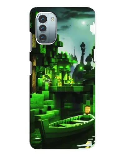 Чехол для Nokia G11 с картинкой «Minecraft лесной пейзаж»