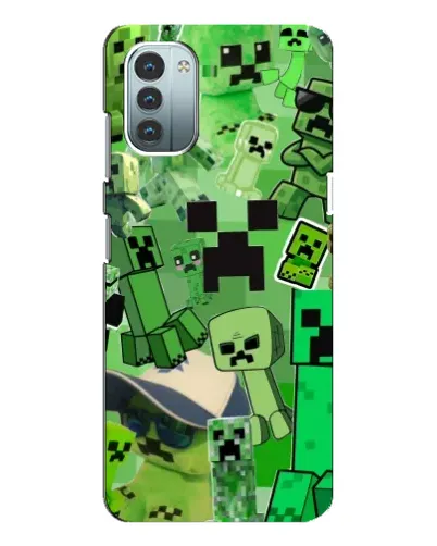 Чехол для Nokia G11 с картинкой «Криперы Minecraft»