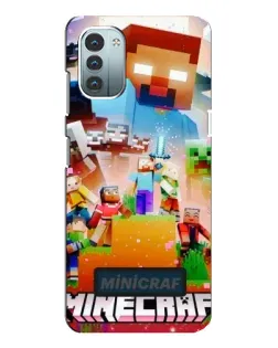 Чехол для Nokia G11 с картинкой «Minecraft герои игры»