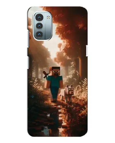 Чехол для Nokia G11 с картинкой «Стив в лесу»