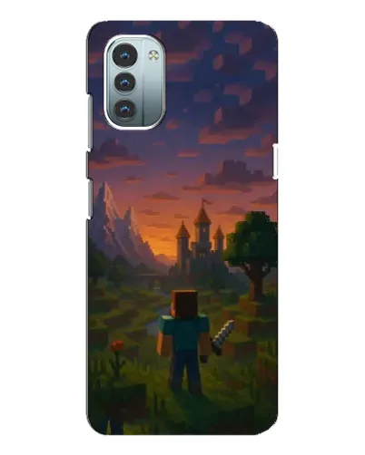 Чехол для Nokia G11 с картинкой «Стив у башни»