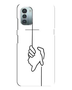 Чехол для Nokia G11 с картинкой «Рука держит»