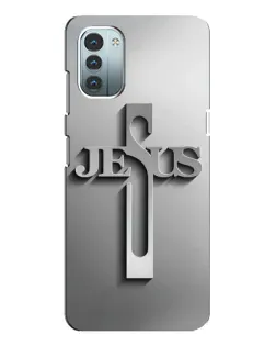 Чохол для Nokia G11 з картинкою «Металевий хрест Jesus» Чохол для Nokia G11 з картинкою «Металевий хрест Jesus»