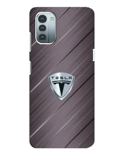 Чехол для Nokia G11 с картинкой «Металлическая текстура Tesla»