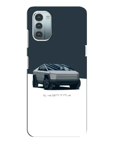 Чехол для Nokia G11 с картинкой «Серебристый Cybertruck Tesla»