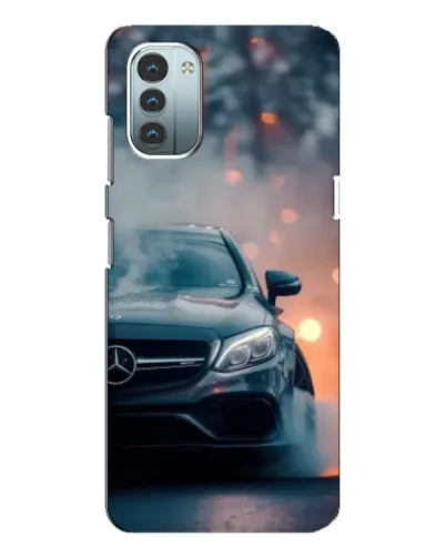 Чехол для Nokia G11 с картинкой «Mercedes — ночной город» Чехол для Nokia G11 с картинкой «Mercedes — ночной город»