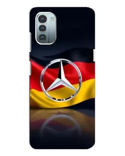 Чехол для Nokia G11 с картинкой «Mercedes — флаг Германии»