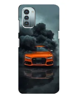 Чехол для Nokia G11 с картинкой «Audi в облаках дыма»