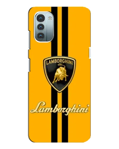 Чехол для Nokia G11 с картинкой «Lamborghini Stripe желтый»