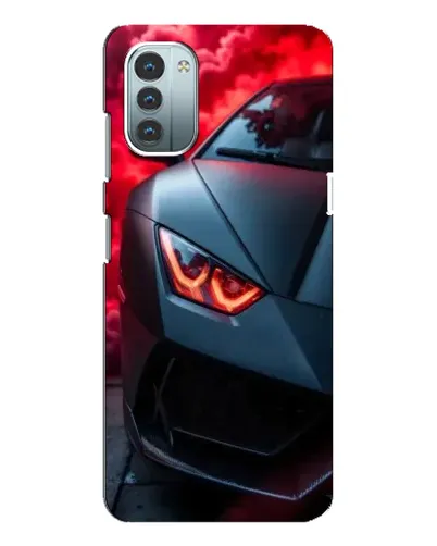 Чехол для Nokia G11 с картинкой «Lamborghini красное сияние»