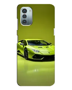 Чехол для Nokia G11 с картинкой «Салатовый Lamborghini Huracan»
