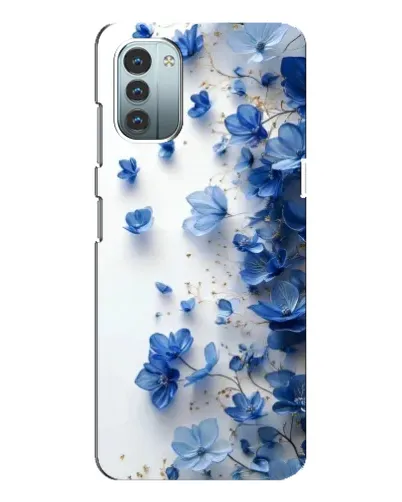 Чехол для Nokia G11 с картинкой «Голубой цветочный каскад»