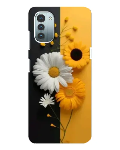 Чехол для Nokia G11 с картинкой «Подсолнух и ромашка»