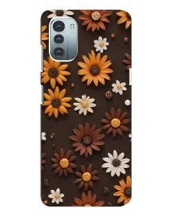 Чехол для Nokia G11 с картинкой «Узор из маленьких подсолнухов»