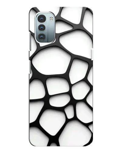 Чехол для Nokia G11 с картинкой «Белая объемная сетка»