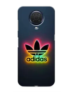 Чехол для Nokia G20 с картинкой «Неоновый Adidas»