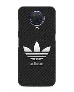 Чехол для Nokia G20 с картинкой «Adidas Карбоновая текстура»