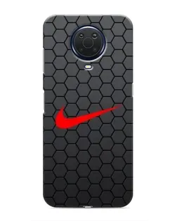 Чохол для Nokia G20 з картинкою «Nike — карбонова сітка»