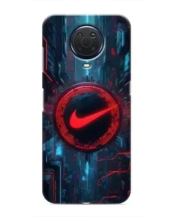Чехол для Nokia G20 с картинкой «Техногенный стиль Nike»