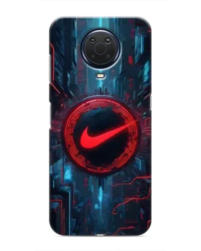 Чехол для Nokia G20 с картинкой «Техногенный стиль Nike»