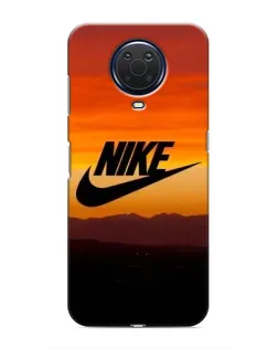 Чехол для Nokia G20 с картинкой «Nike — вечерний горизонт»