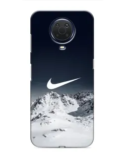 Чехол для Nokia G20 с картинкой «Nike — зимние горы»