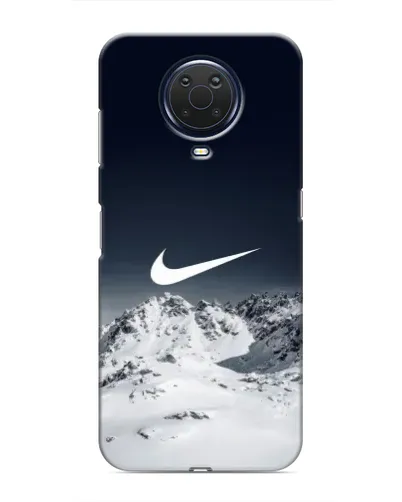 Чехол для Nokia G20 с картинкой «Nike — зимние горы»