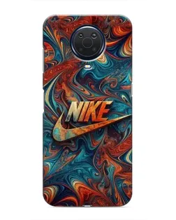 Чехол для Nokia G20 с картинкой «Nike в абстракции»