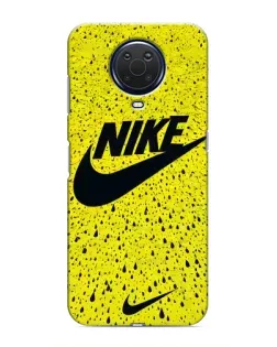 Чехол для Nokia G20 с картинкой «Желтый текстурный Nike»